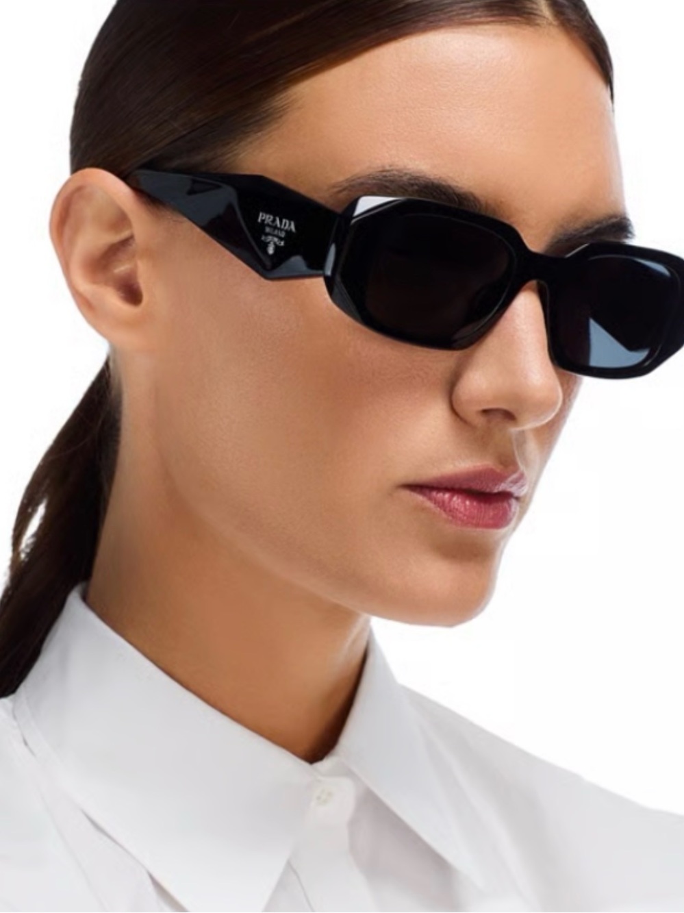 Prada Milano Symbole Sunglasses Black Acetate